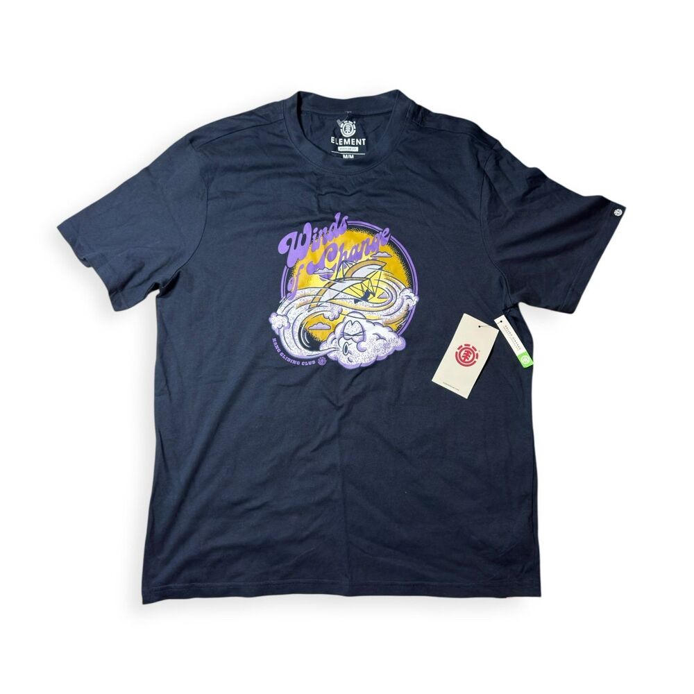 Element Short Sleeve T-Shirt Medium Winds‎ Of Change Navy Retro Skater Y2K BNWT
